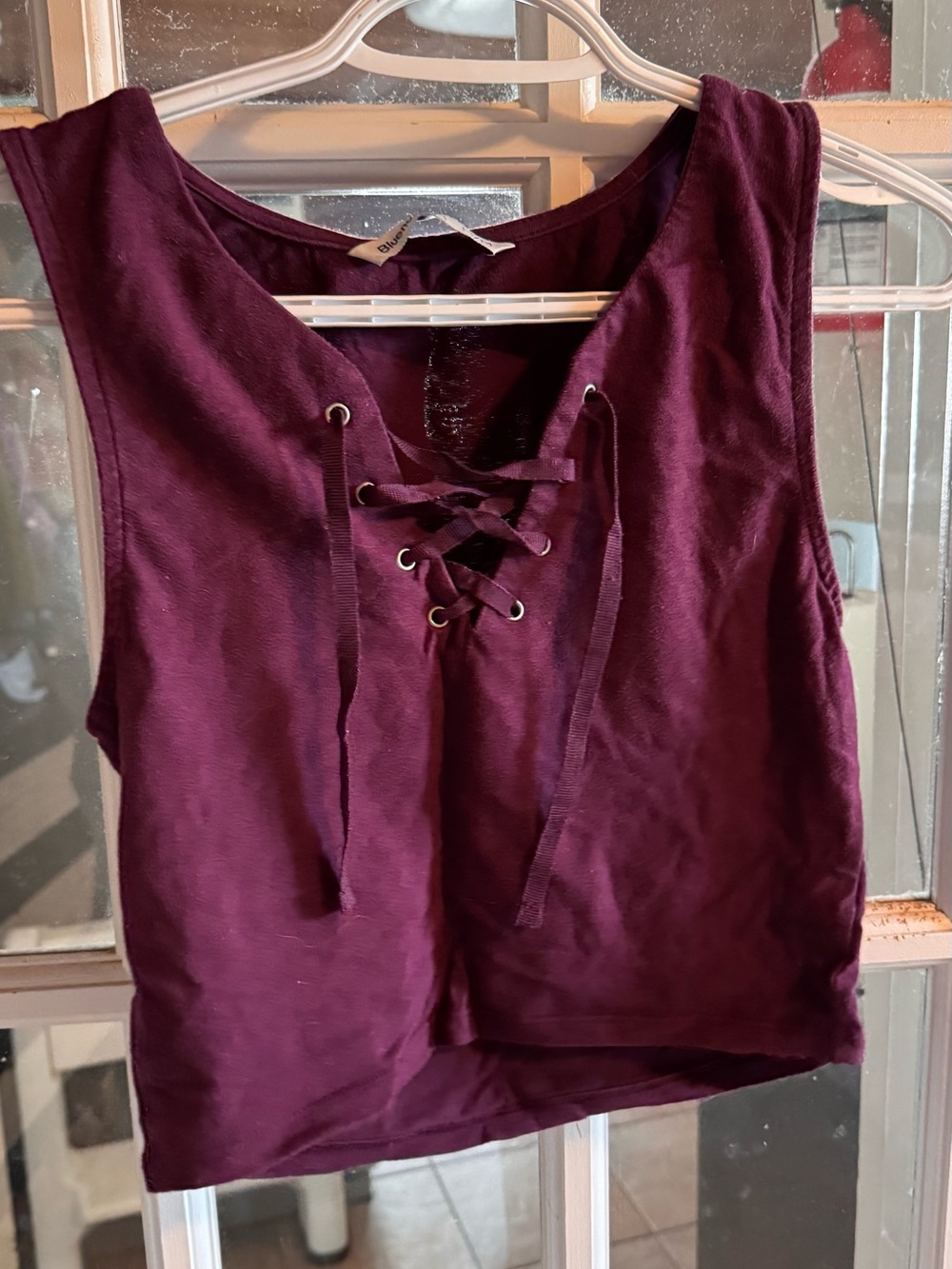 🍇 Bluenotes Lace-Up Crop Tank — Size Medium - Picture 5 of 5